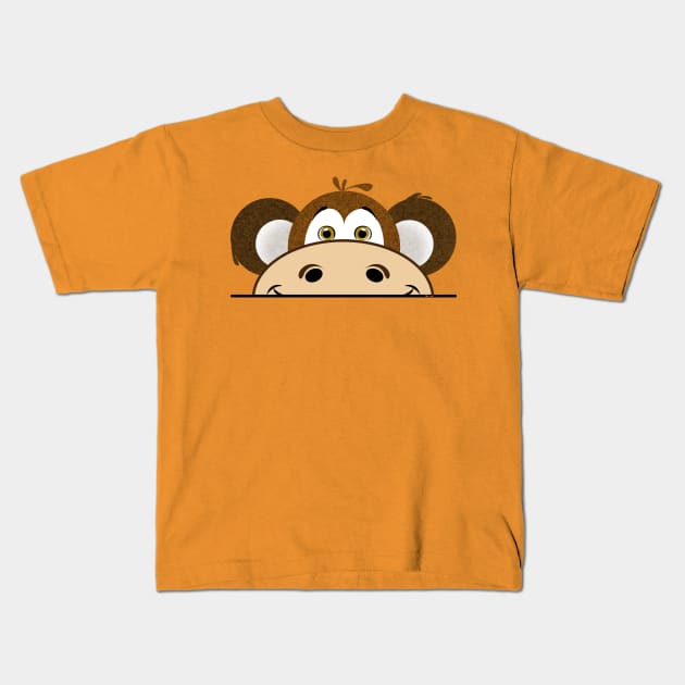 Happy Monkey Kids T-Shirt by Cepepasart